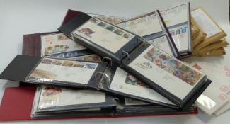 Five albums and seven packets of GB first day covers