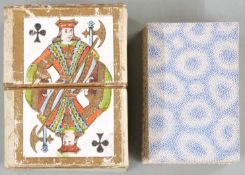 Daveluy Bruges patience size pack of playing cards with double ended court cards and gilt borders,