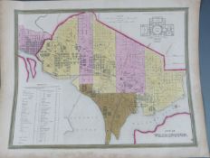 Henry Schenck Tanner (1758-1858, United States), 19thC map of Washing D.C, 'City of Washington,