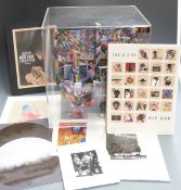 R Nichols modern abstract 3D sculpture in perspex display case, label to front reads 'R Nichols Opus