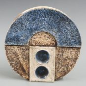 Troika wheel vase, signed to base HB, H11.5cm