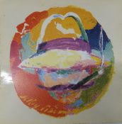 Leroy Neiman (1921-2012): sticker, vendor advises only 20 were made, 13 x 13cm