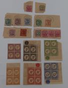 China Expeditionary Force, 1900 set stamps of India overprinted on pieces, together with Straits
