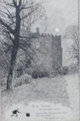 Frank Patterson (English 1871-1952): Pen and ink drawing 'Rye House, Hoddeson, Herts. Where the