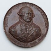 Admiral Lord Viscount Duncan bronze medal coin to commemorate the 1797 Battle of Camperdown