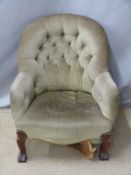 Victorian upholstered tub chair