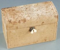 Playing card case with silk lined interior containing two packs of Grimaud playing cards, two De