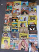 Thirty-four adult magazines and comics including Playboy, Clubman, Real Men, Cannon, Bluebook,