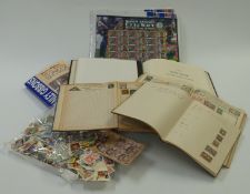 Assorted stamp albums and world stamps, two unused albums, SG catalogue and loose stamp sets