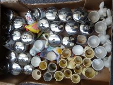 Approximately 33 Royal Worcester egg coddlers and further novelty egg cups