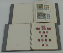 Two albums of mainly Machin definitive stamps, mint and used including booklet, pence, regionals