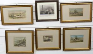 A collection 19thC coloured prints of Cyprus including Kantara, North coast view, Headquarters