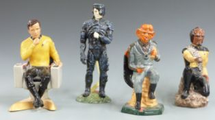 Four Kevin Francis limited edition figures from Star Trek including Captain Kirk