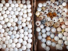 Approximately 150 novelty egg cups, all crested ware, including Goss, Arcadian, unmarked etc