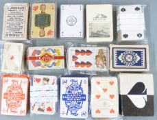 Quantity of various continental packs of playing cards including Kruger Paris, Royal Dutch Mail