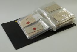 An extensive collection of mainly pre1840 entire letters in a ring binder. Includes examples from