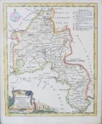 Thomas Kitchin (1718-1784) 18thC map of Oxfordshire, 'Oxfordshire, drawn from a survey and regulated