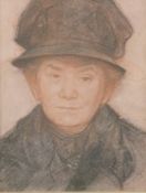 Henry A Payne, RWS chalk drawing 'Miss DeRosier',signed and dated 1924 lower right, 30 x 23cm,