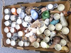 Approximately 45 novelty egg cups, most bird / animal themed