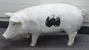 A large ex shop display pig, H45cm