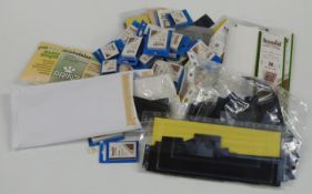Sundry empty stamp stockbooks and ring binders, a large quantity of Hawid mounts and various stamp