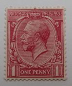Great Britain 1912, 1d Colour Trial carmine lake, unused, SG 357var