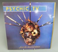 Psychic TV - Force The Hand Of Chance (PSY1) double album with unused poster, records appear Ex,