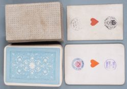 Two packs of Joseph Glanz, Vienna playing cards, one having double ended named court cards, maker'