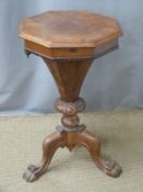 A 19thC mahogany work table, H 73cm