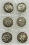 Six Chinese commemorative coins