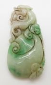 Chinese jade carving depicting a phoenix, 6.8 x 3.5cm