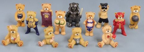A collection of 'Rude Bears' fun figures