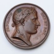 Medal commemorating the planned invasion of England 1804. obv laureate head of Emperor Napoleon I