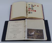 An album of all world stamps and album of Concorde related stamps