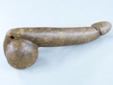 A stone phallic statue, 28cm long