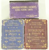 Three packs of railway or railroad interest souvenir playing cards comprising two Intercolonial