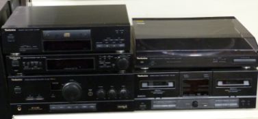 Technics speakers, hi-fi system with turntable, speakers and accessories, instruction manual etc