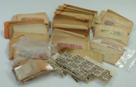 A box of GB used stamps George V - QEII, large quantity in packets including 1955-58 castles,