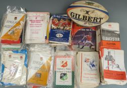 Large collection of mainly club and international Rugby Union programmes from 1950s onwards