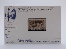 Bechuanaland 1923, 2s 6d chocolate brown mint SG 88