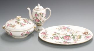 Wedgwood Charnwood coffee pot, tureen and oval plate, tallest 25cm