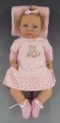 Ashton-Drake Galleries or similar silicone reborne baby doll, marked to the back of the neck 'Lara',
