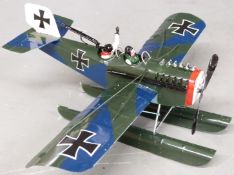 Heco tinplate German bi-plane model.