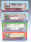 Four Corgi Rigids 1:50 scale limited edition diecast model lorries Pollock (Scotrans) Ltd CC13611, J