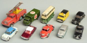 Ten Corgi, Dinky and JRD diecast model vehicles including Rover 2000 Monte Carlo Rally,