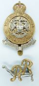 British Army City of London Yeomanry Rough Riders metal hat badges