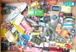 Over 70 Corgi, Dinky, Matchbox and similar diecast model vehicles including Fire Chief car,