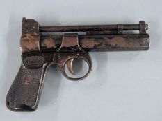 Webley Junior .177 air pistol with named and chequered grips, serial number 171.