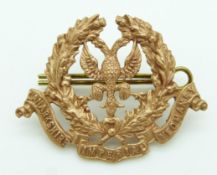 British Army Lanarkshire Imperial Yeomanry officer's metal cap badge