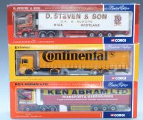 Three Corgi 1:50 scale limited edition diecast model lorries Ken Abram Ltd CC12411, Continental